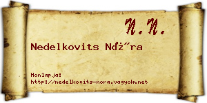 Nedelkovits Nóra névjegykártya